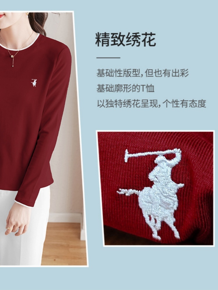 【92精梳棉】轩凌子双层拼接圆领T恤SSS82430125·花灰色