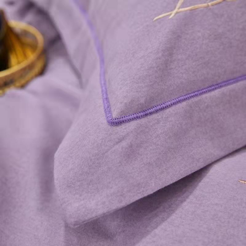 维众秋冬款刺绣四件套·磨紫色