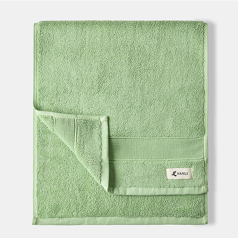 三利纯棉加厚大毛巾3条装北欧风情面巾JS819·深蓝绿色深灰各1条