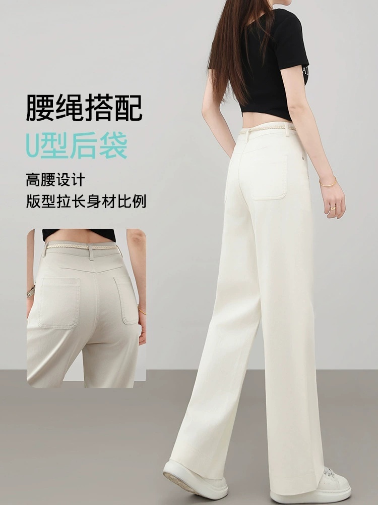 【大牌代工厂出品】和顺圣水洗天丝棉阔腿裤26022·奶昔米