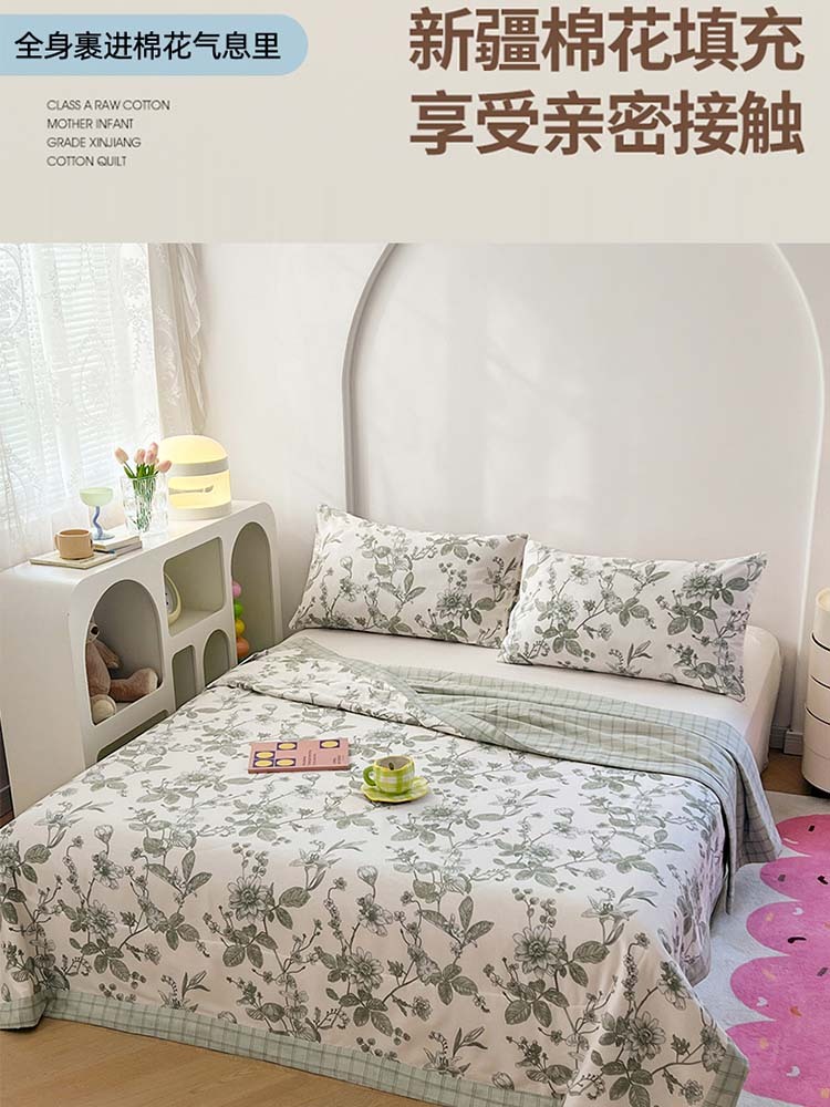 锦蚕里外全棉新疆印花棉被单夏被150*200cm·花之蔓