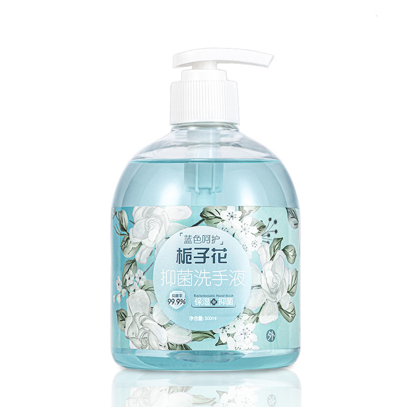 蓝色呵护花香洗手液家用香水级香芬清洁温和保湿500ml*6瓶花香混搭