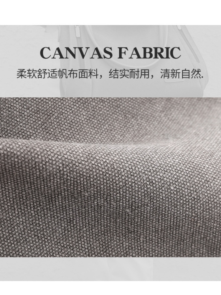 KVKY撞色肩带轻便耐用帆布包1983·灰色