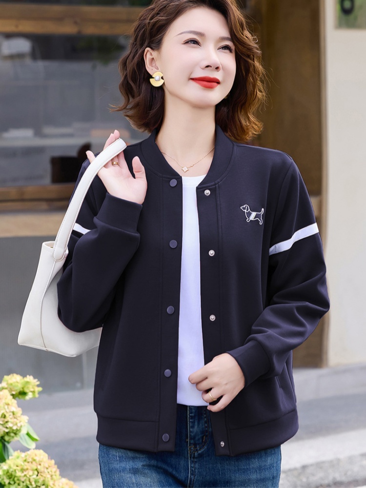 轩凌子棒球服开衫外套S82530062·宝蓝色