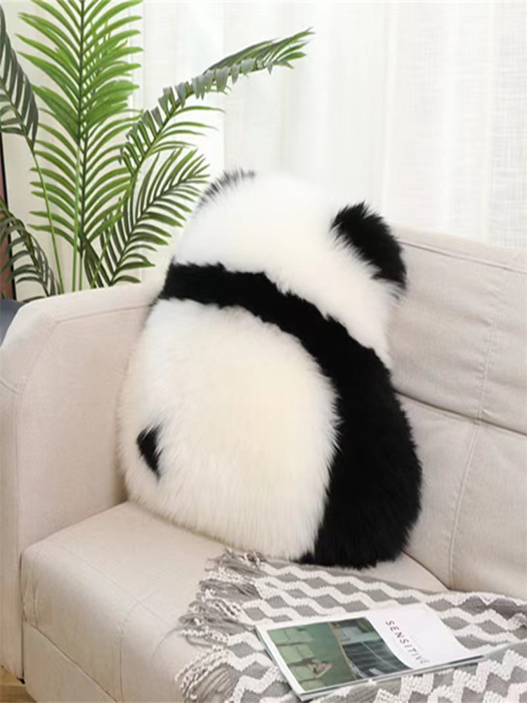 【优柔优】澳洲进口纯羊毛熊猫款靠垫