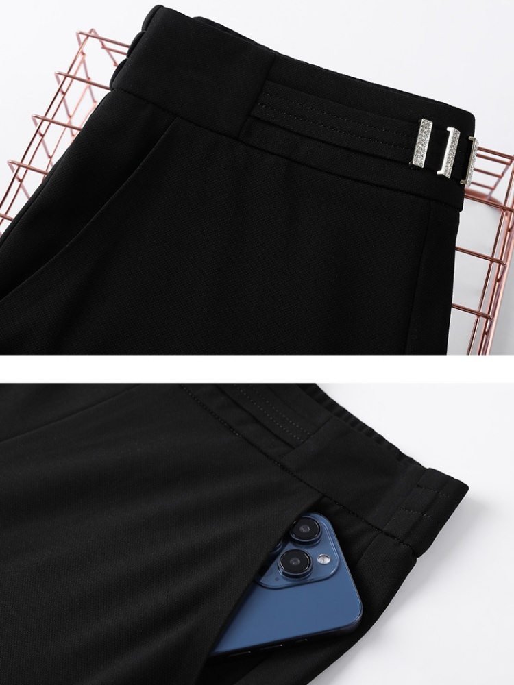 【大牌代工厂出品】和顺圣春秋四面弹垂顺阔腿裤2808·米色