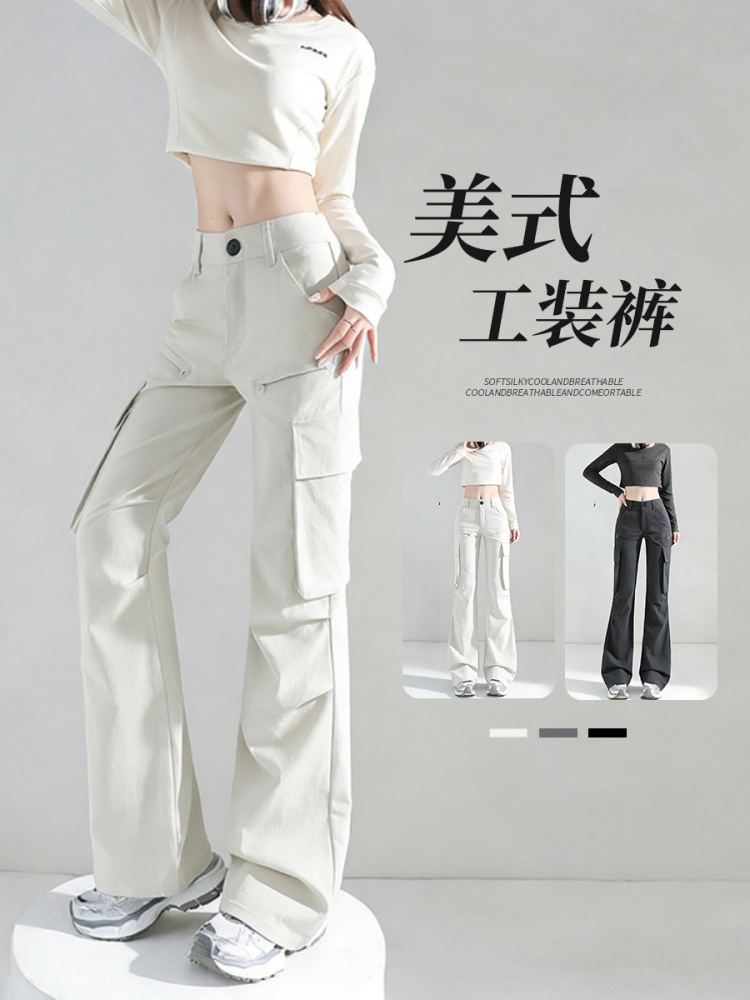 西果休闲微喇工装裤1920·灰色加长
