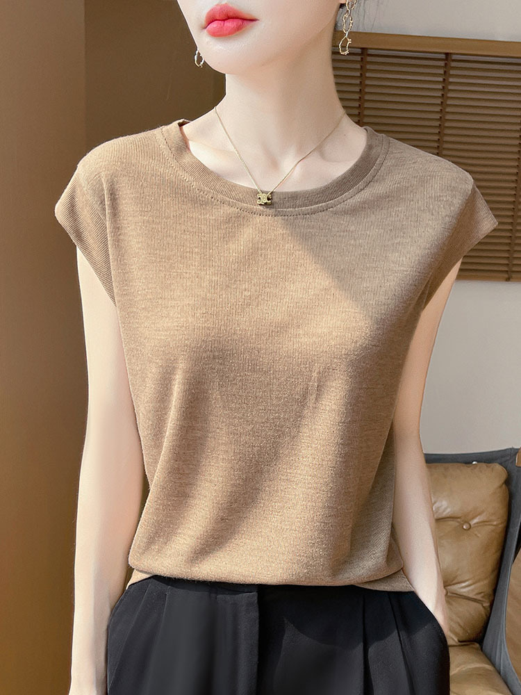 【爆款特价】凉爽透气莱赛尔天丝宽松飞袖百搭上衣·胭脂红