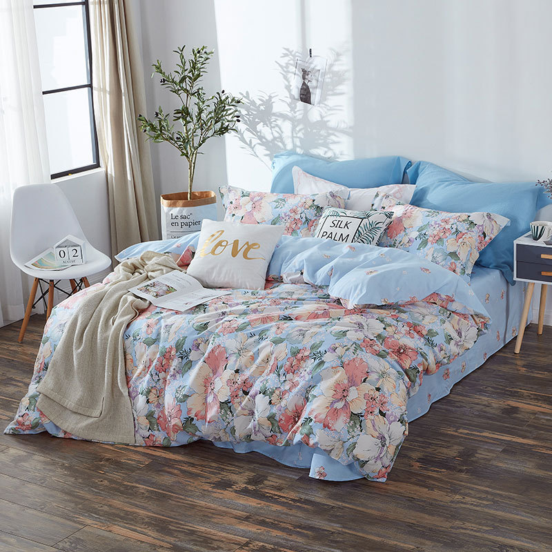 梦洁(MENDALE)家纺40支全棉四件套纯棉被套床单套件简约床上用品多款花色·希腊童话
