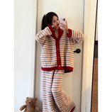 FSZY-韩版开衫V领条纹图片色