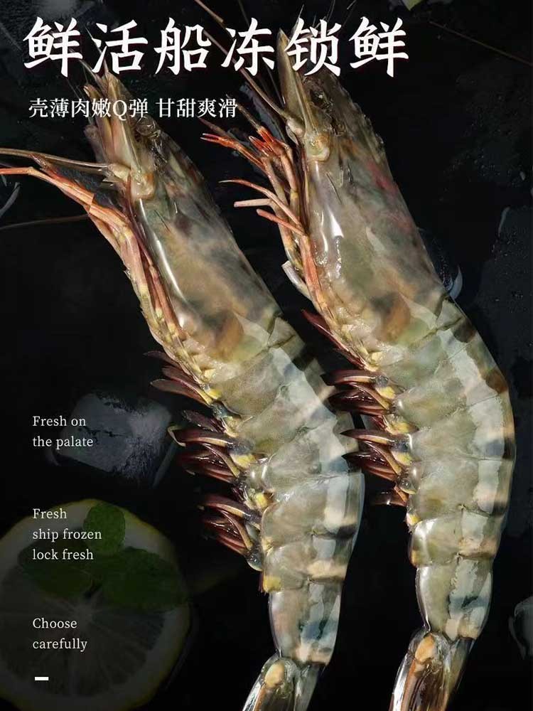 【吴老板严选】蒙子·大号黑虎虾·1盒