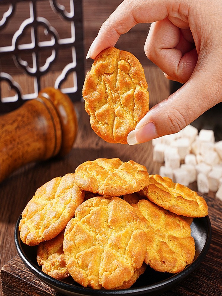 无蔗糖茯苓小米铁棍山药桃酥500g【手提礼盒】*2件