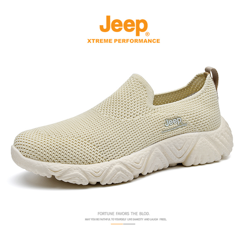 jeep吉普男夏季透气网面鞋薄款防臭轻便软底防水J111291254·沙色