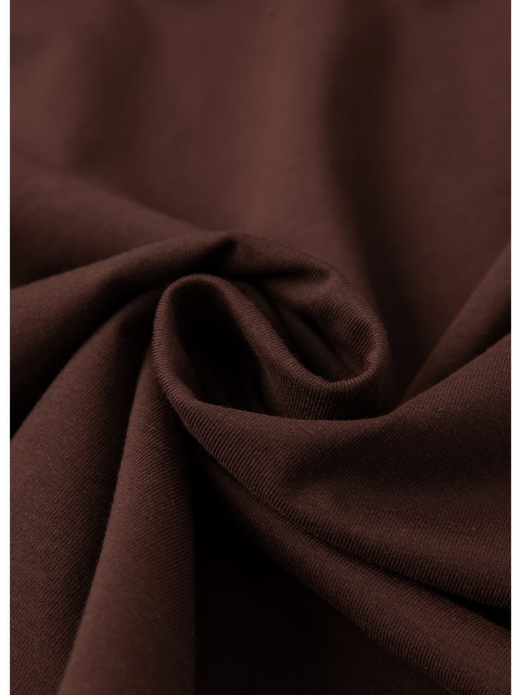 【95棉】凯诗帕字母刺绣T恤6420·咖啡色