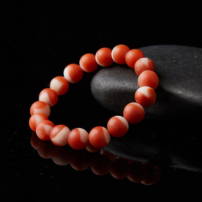 曼丽翠南红玛瑙保山红白料11-12mm手串手链