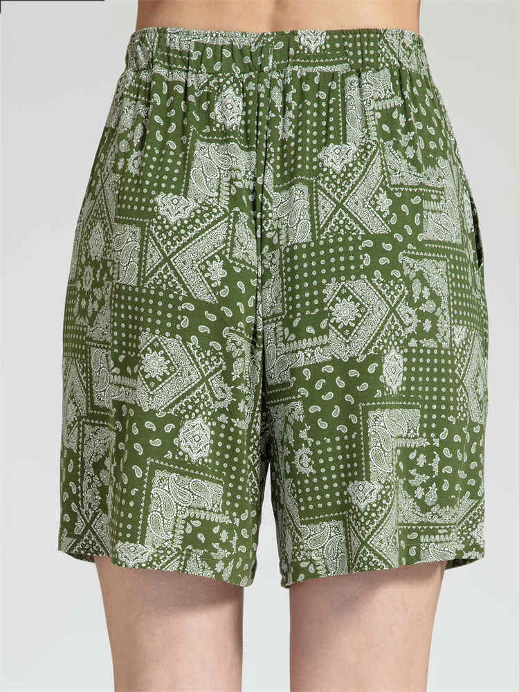 【专柜同步】纤丝鸟几何欧尚花系列女士五分裤·绿色花