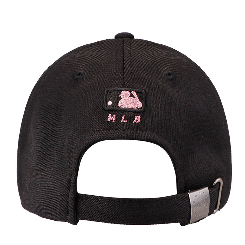 MLB男女帽子 时尚棒球帽 NY/LA·黑色粉边NY