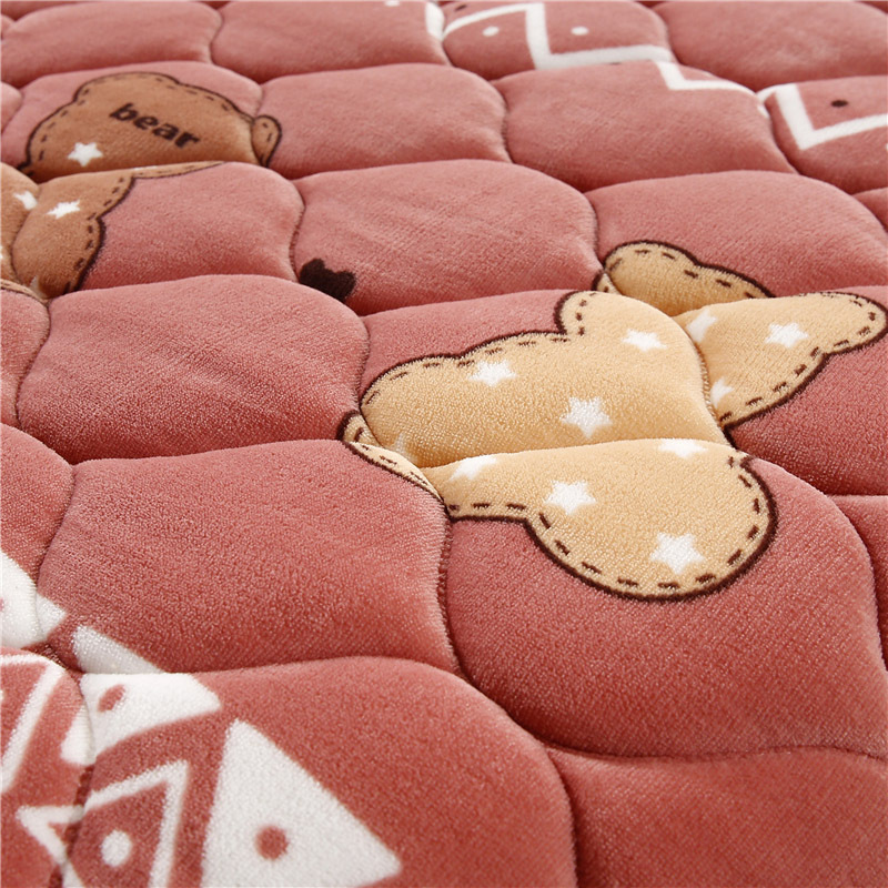 凯特之家微芙绒加厚保暖床垫软垫·俏皮熊