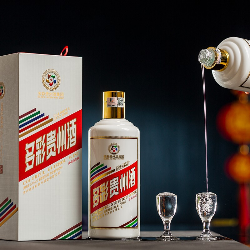 多彩贵州酒(多彩迎宾)53度茅台镇酱香白酒纯粮酿造500ml*1瓶