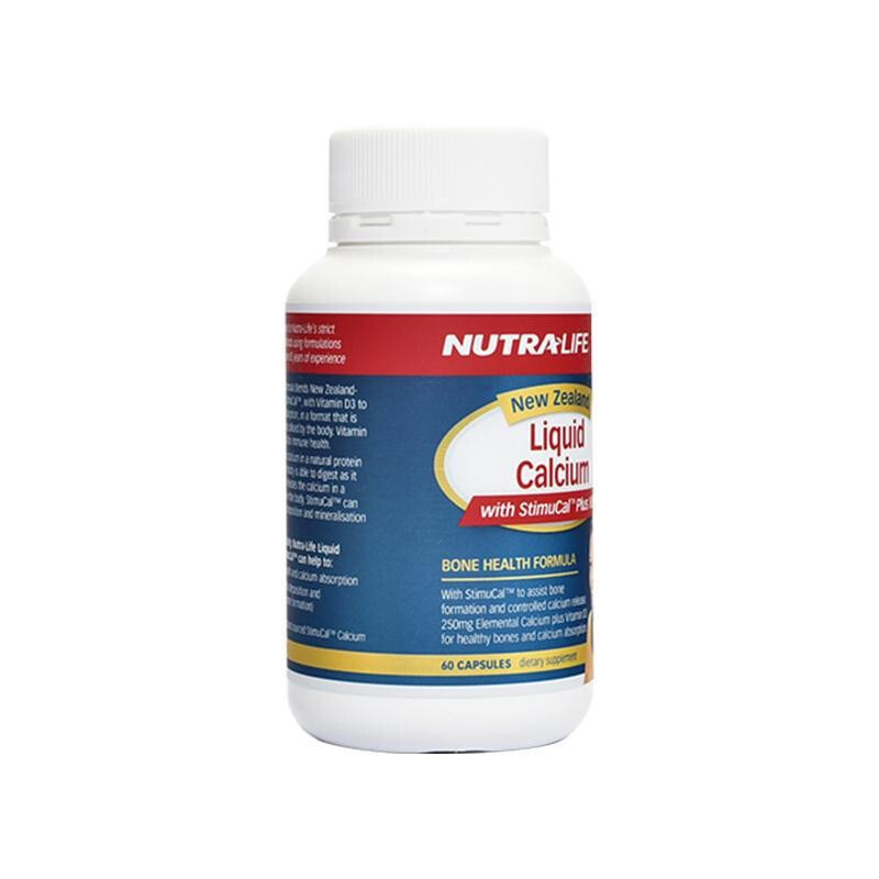 Nutra-Life 纽乐高含量液体钙胶囊60片 *2瓶