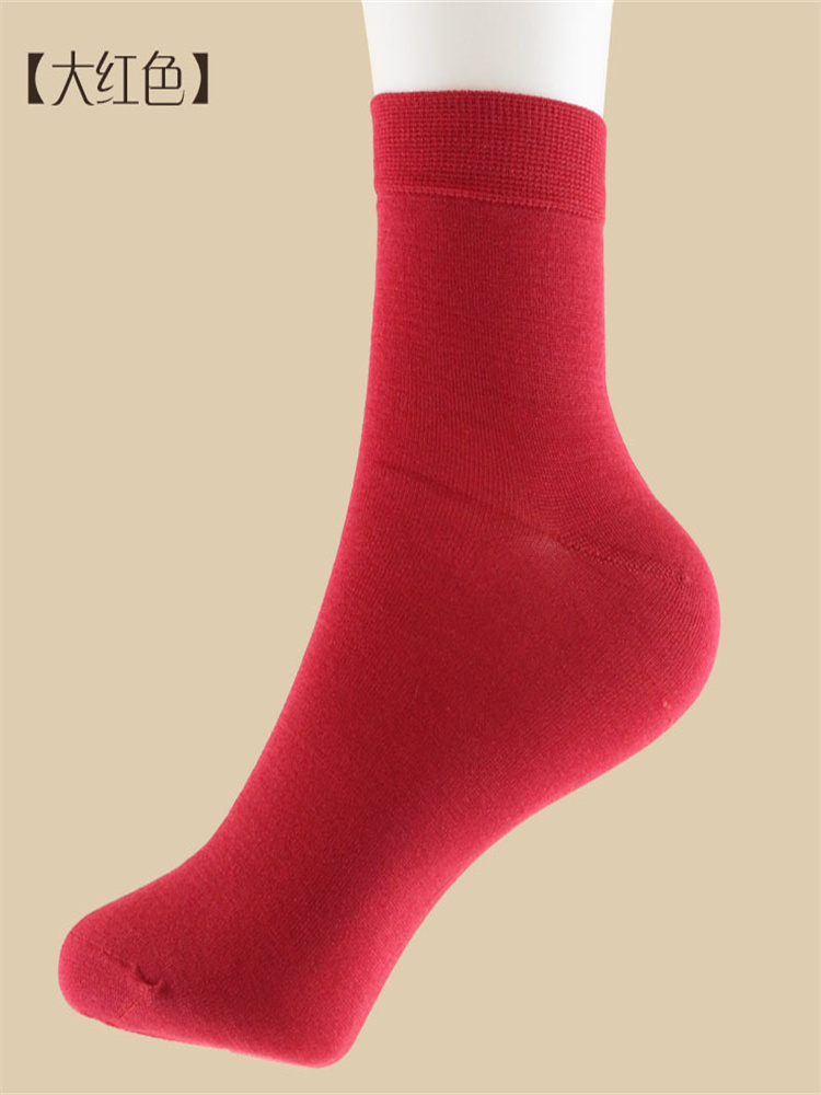 出口日本桑蚕丝女袜（5双）·大红色（可随意搭配颜色，需备注）