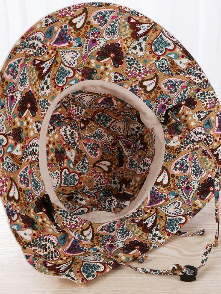 玖策民族风大檐太阳帽A25-3-m8591·酒红色