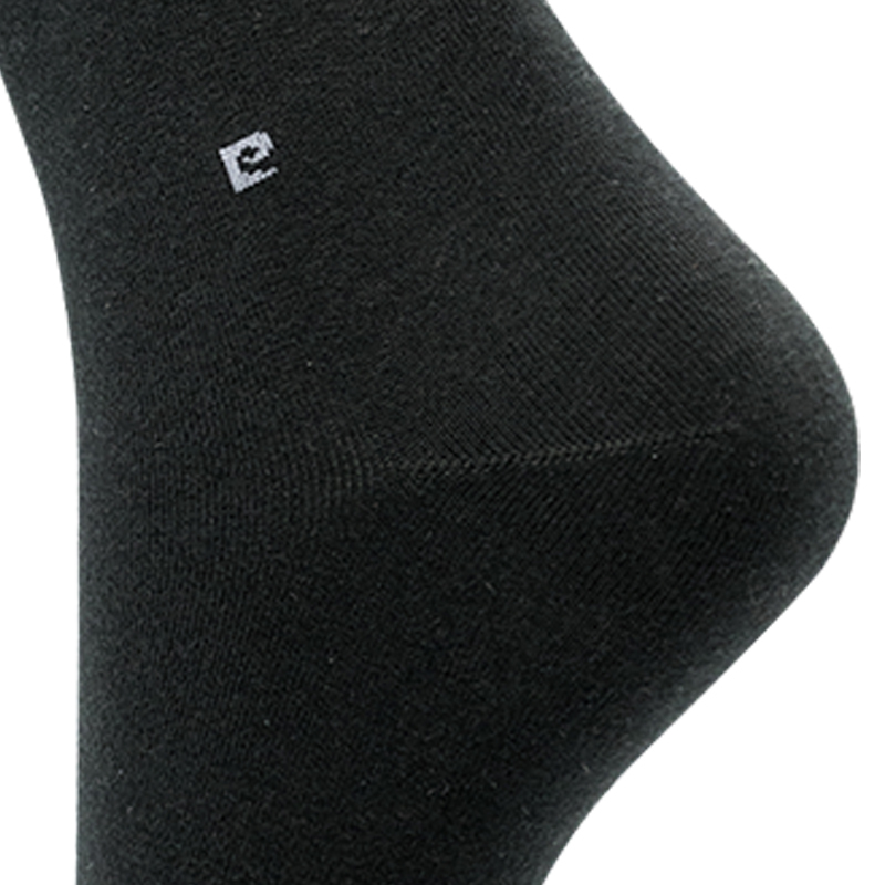 皮尔卡丹袜子男中筒clearmax物理纤维精棉棉袜男商务绅士袜·黑色3双