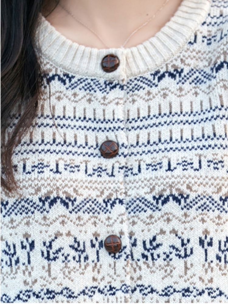 特舒冬款加厚法式复古开衫毛衣TS-416·深灰色