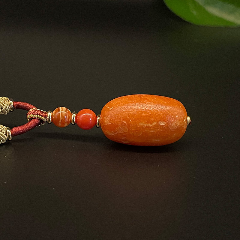 曼丽翠 大年份老蜜蜡桶珠吊坠