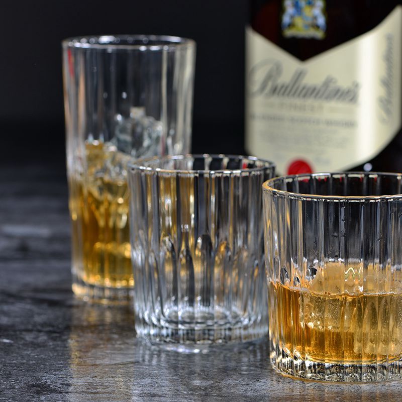 多莱斯  法国进口钢化玻璃水杯啤酒洋酒杯威士忌曼哈顿杯高款 305ml两只装·透明色