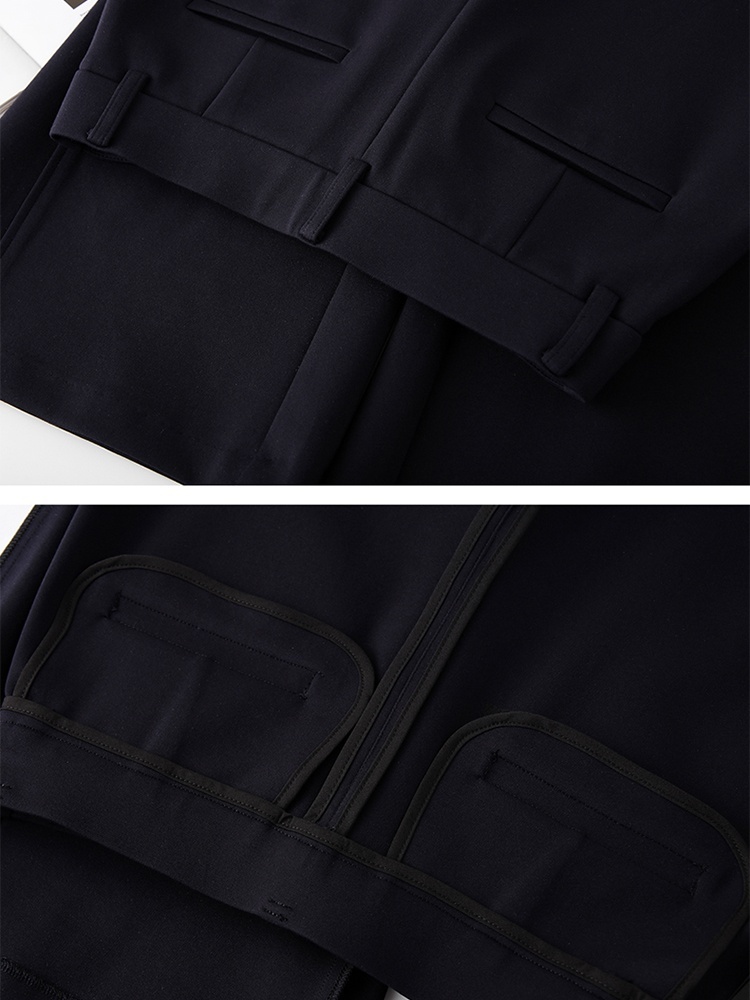 【品牌工厂出品】和顺圣彪马棉春秋休闲微喇裤26085·黑色