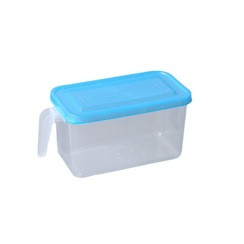 3个冰箱收纳盒果蔬肉食保鲜储物盒·蓝色