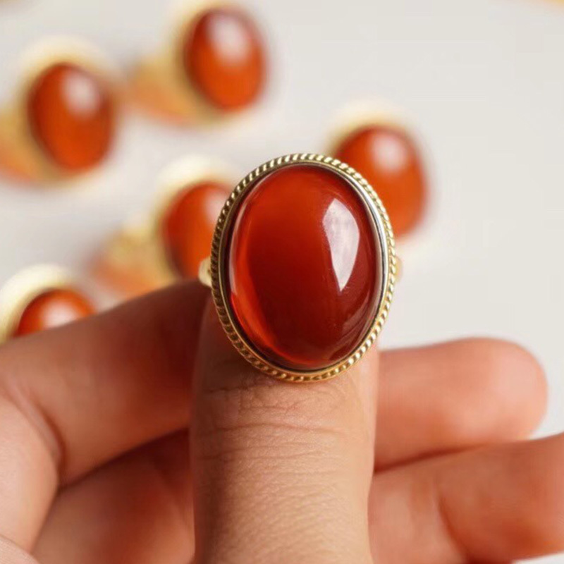 daisygem净水血珀戒指