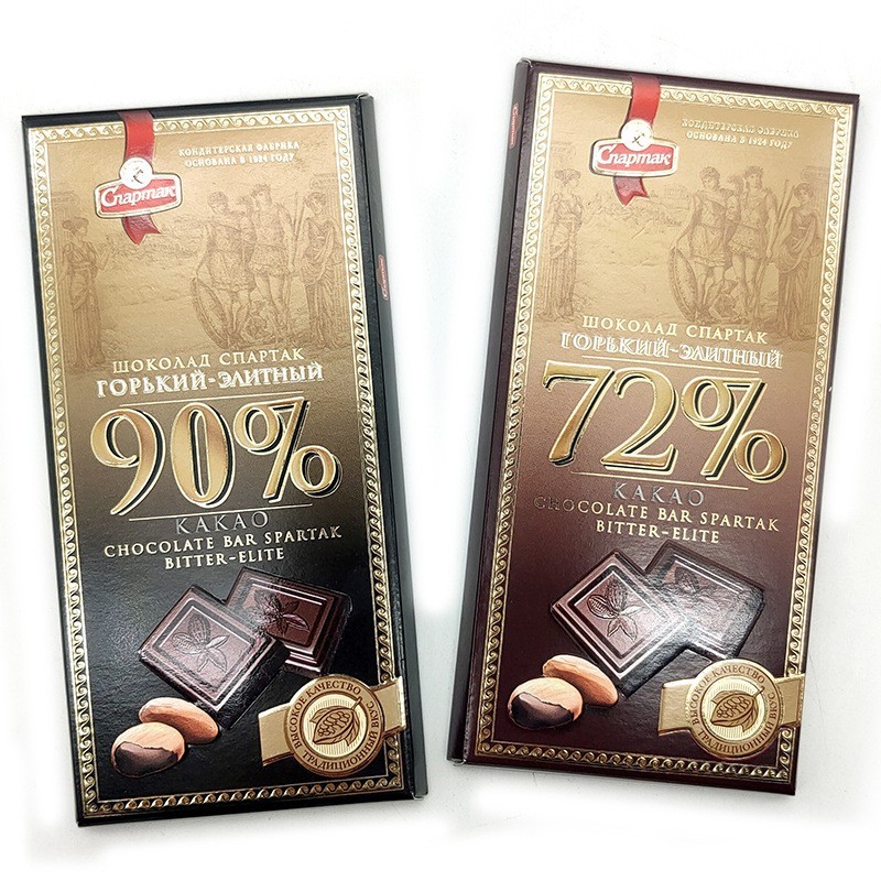 斯巴达克进口纯黑巧克力10盒·-百分之七十二