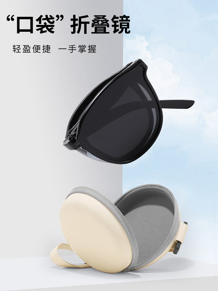 新款6色全折叠轻盈防晒偏光墨镜太阳镜050#·玳瑁色
