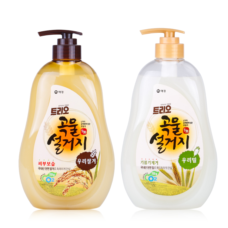 韩国进口AEKYUNG/爱敬Trio米糠750ml*3瓶