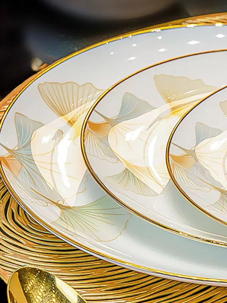 景德镇轻奢骨瓷餐具·12英寸鱼盘