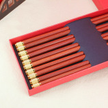 金色网纹红檀木筷