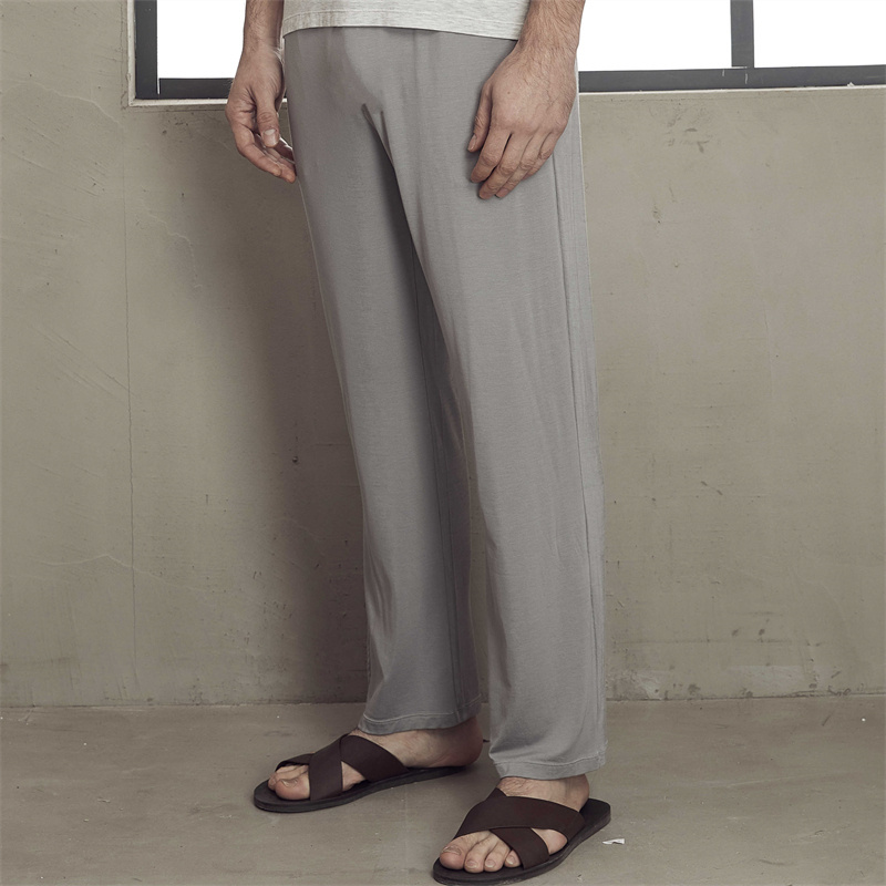 凯瑞斯清爽色纺木代尔系列长裤2条组-雾灰