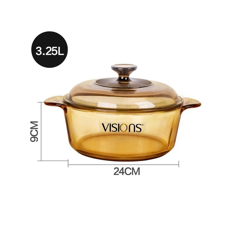 康宁 晶彩透明锅 双耳3.25L（VS-32-E-LCL/ZK）·琥珀色