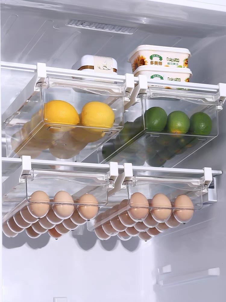 悬挂抽屉式冰箱鸡蛋蔬菜水果储物盒2个装