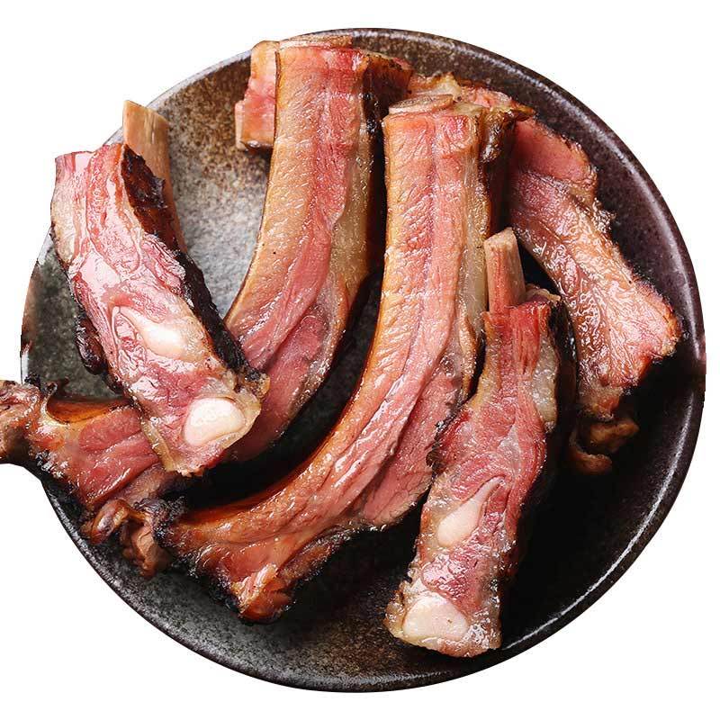 桃子坊宝湘坊烟熏腊排骨边排500g袋4