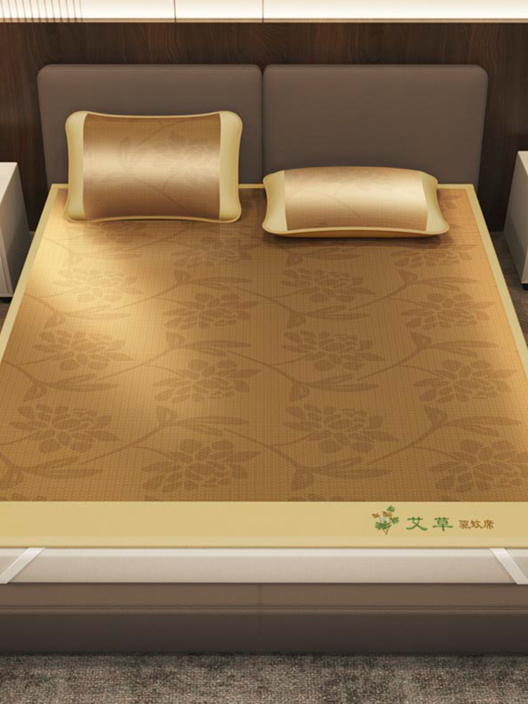 【合众精选】水漫庭 艾草冰藤席三件套180*200cm·水中花