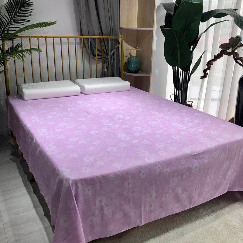 维众夏日清凉舒爽天丝麻双人床单·230*250cm花色随机