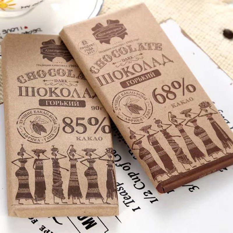康美纳卡纯可可脂俄罗斯经典黑巧克力10盒·-百分之九十
