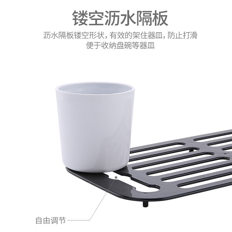 日本放碗架！加厚材质 结实耐用！分离式出水装置碗碟收纳置物架·白色