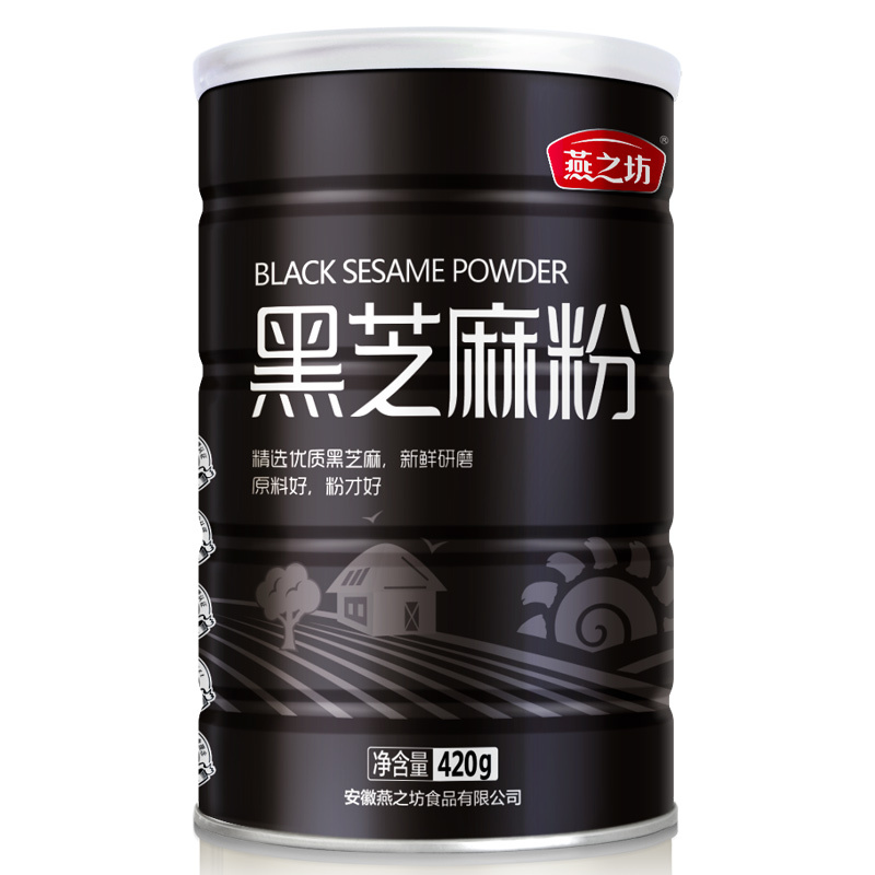 燕之坊黑芝麻粉420g+黑八宝450g