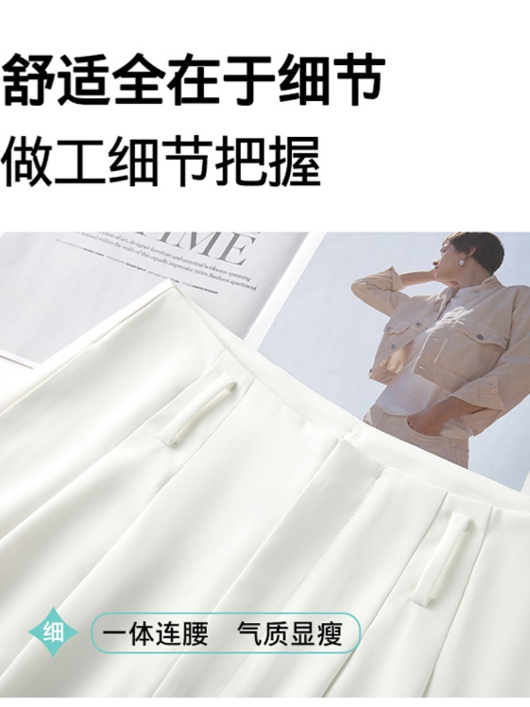 【大牌代工厂出品】和顺圣垂感一体腰阔腿裤26053·黑色