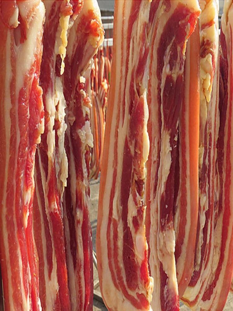 【好吃偏瘦】五花腊肉 3斤 风干晾晒土猪肉正宗腊肉五花肉农家咸肉