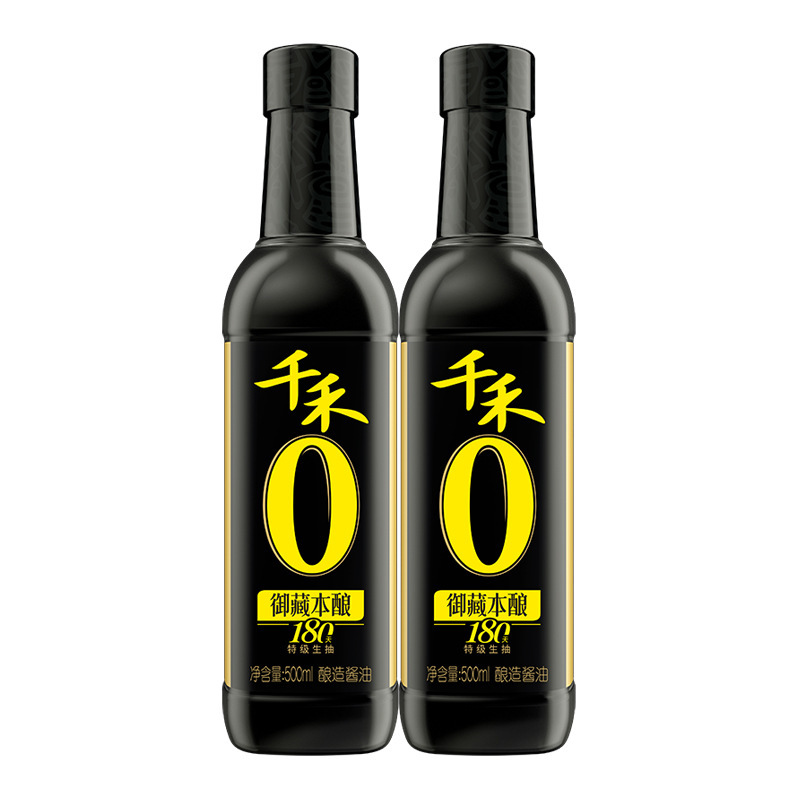 【2瓶】千禾180天特 级生抽御藏本酿酱油500ml*2